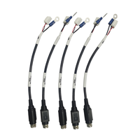 Câble d'alimentation DC mâle HINICABLE DIN4P, conducteur en cuivre étamé pour assemblages de câbles isolés en PVC noir 2725 24AWG