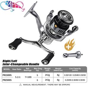 Max Drag 5kg 7 + 1BB Métal Interchangeable Double Poignées Spinning <span class=keywords><strong>Moulinet</strong></span> De Pêche Coulée Pêche En Eau Salée <span class=keywords><strong>Truite</strong></span> Spinning Reel - Product Image 3