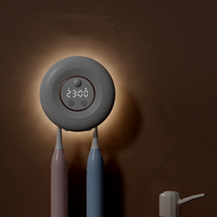 Stérilisateur de brosses à dents mural intelligent à détection automatique, portable, USB Type-C, UV, avec fonction horloge et veilleuse, désinfection et chauffage