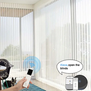 Cortinas Enrollables Eléctricas Integradas en Oferta, Persianas Verticales de Tela Transparente <span class=keywords><strong>para</strong></span> <span class=keywords><strong>Ventanas</strong></span> Francesas, Sala de Estar - Product Image 1