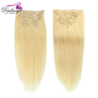 Cheveux pleins et épais doublement étirés 100% Cheveux humains indiens 7pcs 16 clips en extension de cheveux humains pour femmes