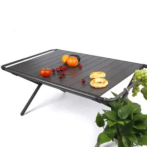 그레이 블랙 컬러 알루미늄 캠핑 테이블 야외 테이블 접이식