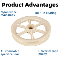 Polea de Nylon Personalizable con Rodamiento Universal y Rueda de Plástico para Bloque de Encordado, Certificación ISO, Seguridad, Durabilidad, OEM