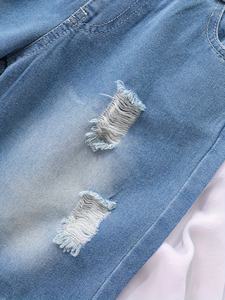 Shorts en jean déchirés personnalisés pour garçons, commande en gros, échantillon en 7 jours |   En stock dans l'entrepôt d'outre-mer |   Prix de liquidation - Product Image 3