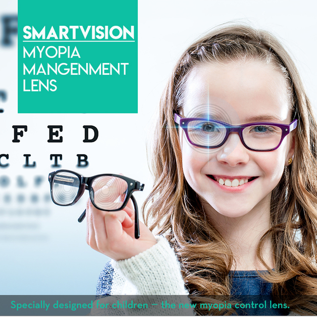 Quantitative Optical 1.60 Index Transparent Myopia Control Lenses with HMC for Children's Vision Protection