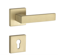 2025 ensemble de poignée de serrure de porte intérieure personnalisée avec bouton carré en laiton doré mortaise Design moderne pour hôtels en noir blanc gris