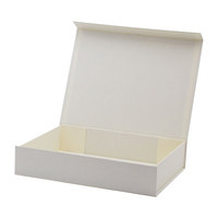 Emballage personnalisé pour vêtements de bébé et enfant, boîte-cadeau avec ruban en carton ivoire avec couvercle magnétique, 10 pièces
