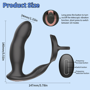 Vibromasseur à télécommande pour la prostate, plug anal, augmente le <span class=keywords><strong>plaisir</strong></span> et stimule l'orgasme, sex toys - Product Image 6