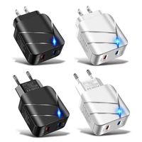 Chargeur rapide 3D 40W PD à 2 ports, adaptateur de charge murale à charge rapide pour téléphone portable pour iPhone 16