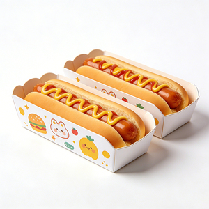 Disposable Aseptic Eco-Friendly Corn Paperboard Stackable White Food Trays & Boats for Hot Dog Fries Fried Snacks Custom Logo - Product Image 5