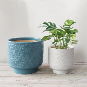 Décoration d'intérieur moderne, panier à viande en porcelaine blanche simple et créative de haute qualité, <span class=keywords><strong>design</strong></span> élégant, couvre-<span class=keywords><strong>pot</strong></span> de plante pour le salon - Product Image 1