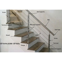 Custom Size Schwarzes Edelstahl-Kabel handlauf system für Außen deck und Balustrade