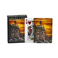 Conception imprimée personnalisée promotionnelle Papier familial écologique Cartes à jouer au poker classique pour cadeau