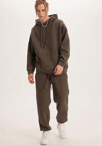 <span class=keywords><strong>Felpa</strong></span> con <span class=keywords><strong>Cappuccio</strong></span> Larga da <span class=keywords><strong>Uomo</strong></span> per Autunno e Inverno con Pile Spesso e Felpe in Cotone da 350G - Product Image 6