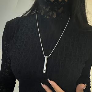 Collar colgante de acero inoxidable con silbato de titanio europeo y americano para meditación, atención plena, respiración, yoga - Product Image 3