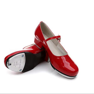 <span class=keywords><strong>Chaussures</strong></span> de <span class=keywords><strong>claquettes</strong></span> professionnelles personnalisées avec logo OEM en gros pour les filles dansantes <span class=keywords><strong>Chaussures</strong></span> de <span class=keywords><strong>claquettes</strong></span> rouges bon marché - Product Image 3
