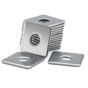 Thép không gỉ 304 phẳng vuông máy giặt <span class=keywords><strong>3</strong></span>/4 ''2mm Độ dày din436 jis1256 Carbon thép vuông máy giặt mạ kẽm M12 HDG - Product Image 2