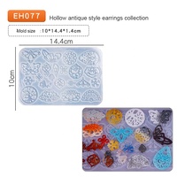 Vente en gros de kits de moules à boucles d'oreilles en résine époxy silicone écologique AINIKA avec emballage personnalisé pour la fabrication de bijoux