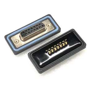 ขั้วต่อกันน้ำ D-sub กำลังสูง ขั้วต่อ D-SUB 15 พิน ตัวเมีย IP67 ขั้วต่อกันน้ำ Db 15 พิน สำหรับติดตั้งบนแผง - Product Image 1