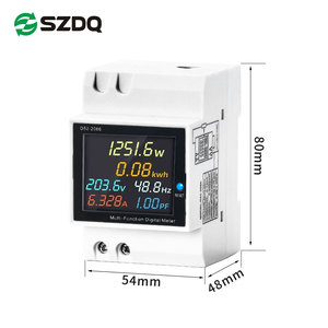 Szdq D52-2066 kỹ thuật số tần số năng lượng mét 6in1 AC Màn hình 110V 220V 380V 100A một pha <span class=keywords><strong>LCD</strong></span> (kWh/Volt/Amp) mét 0.1 - Product Image 2