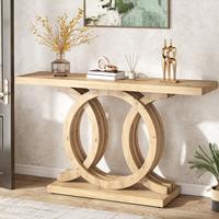 Tribesigns 55 pouces Farmhouse Table de couloir Table Console avec base unique Table de canapé moderne pour salon