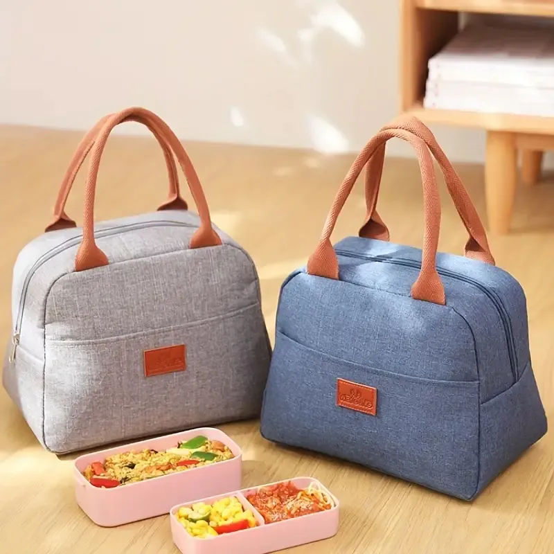 पोर्टेबल लंच बैग वाटरप्रूफ इन्सुलेट कैनवास कूलर बैग थर्मल फूड पिकनिक लंच बैग बच्चों के लिए