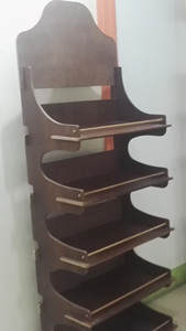 Kệ trưng bày hoặc kệ bánh mì làm bằng gỗ và <span class=keywords><strong>MDF</strong></span> cho cửa hàng thực phẩm hoặc cửa hàng bánh - Product Image 6