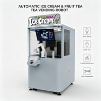 Robot de fabrication et de distribution de crème glacée entièrement automatisé, à bras unique et 6 axes, entièrement fermé