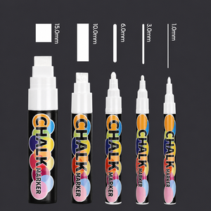 5 Marqueurs de <span class=keywords><strong>Tableau</strong></span> Blanc Effaçables à Sec de Différentes Tailles, Marqueurs à Craie Liquide pour <span class=keywords><strong>Tableau</strong></span> <span class=keywords><strong>Noir</strong></span> Scolaire et Verre – Le Meilleur Cadeau de Rentrée Scolaire - Product Image 1