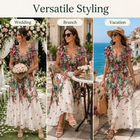 Robe longue Mori tissée écologique aux éléments naturels prononcés