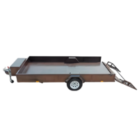 Mini remorque d'excavatrice remorque Automobile pour pelle transport voiture transporteur inclinaison chariot élévateur petite remorque