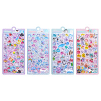 Pegatinas Epoxi 3D en Relieve Transparentes con Diseños de Animales, Frutas y Dulces para Decorar Diarios, Fundas de Teléfono y Manualidades