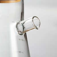 Botol minyak tahan lama, peralatan dapur kaca borosilikat tinggi gagang panci minyak untuk penyimpanan bumbu cuka