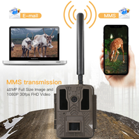 Carte SIM cellulaire 4G LTE, caméra de chasse étanche à vision nocturne solaire 36MP avec MMS