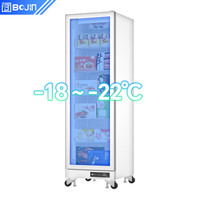 Congélateur vertical Bojin pour supermarché, congélateur commercial sur mesure pour magasin de fruits de mer surgelés
