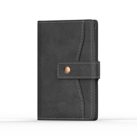 Étui rigide fin pour cartes, design simple, unisexe, porte-documents magnétique, organiseur de cartes miniature, clip pour le transport quotidien