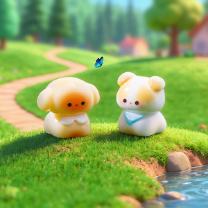 ตุ๊กตาเรซิ่นการ์ตูนน่ารัก ตกแต่งจิ๋ว รูปแมว ลูกสุนัข สัตว์น้อยน่ารัก ของตกแต่ง DIY สำหรับแขวน ประดับโต๊ะทำงานขนาดเล็ก - Product Image 4