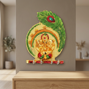 Décoration murale Ganesh la plus vendue en gros avec porte-clés en métal, fer et plastique pour la décoration du salon - Product Image 4