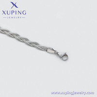 T000955248 Bijoux Xuping Bracelets pour hommes en acier inoxydable couleur argent simple et tendance
