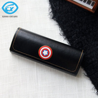Étui à lunettes de luxe portable en cuir PU fait main, rigide, en métal, motif dessin animé pour enfants
