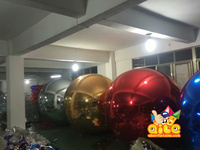 Boule de miroir gonflable annonçant le décor de magasin de détail d'impression numérique de ballon géant de 5m pour des décorations d'événement