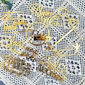 ท็อปเปอร์เค้กอะคริลิค รูปน้ำผึ้งและรสหวาน พร้อมข้อความภาษาภาษารัสเซีย ของตกแต่งเค้กวันเกิด อุปกรณ์จัดงานปาร์ตี้ อุปกรณ์ตกแต่งสถานที่ - Product Image 5