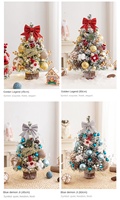 Mini Beleuchteter Weihnachtsbaum-Set Künstliche Tischdekoration Festliche Heimdekoration