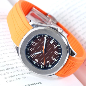 Nuevo reloj mecánico, caja de acero inoxidable de 44mm, correa de goma de cristal de zafiro, reloj de lujo para hombres, caja cuadrada, estilo de negocios - Product Image 6