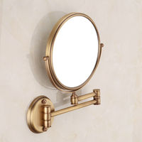 Bathroom Makeup Mirror Magnifying Double Side Mirror Round Metal Wall Mirror