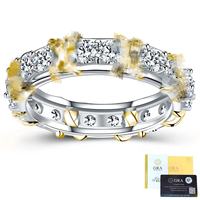 Bague en argent sterling S925 avec moissanite, design croix, luxe léger, haut de gamme, entièrement scintillante, polyvalente pour femme