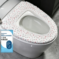 Protège-siège de toilette jetable XL double couche portable, coussin épais imperméable non tissé pour les voyages et les toilettes publiques