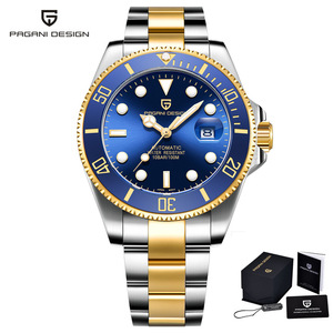 Montres automatiques mécaniques de luxe pour hommes PAGANI DESIGN PD-1639, acier inoxydable 316L, <span class=keywords><strong>saphir</strong></span>, étanche, Relogio Masculino - Product Image 1