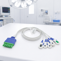 Kompatibel untuk Kabel Leadwire ECG Sekali Pakai Drager Multi Med Plus 6 Lead AHA Grabber Ecg Cable