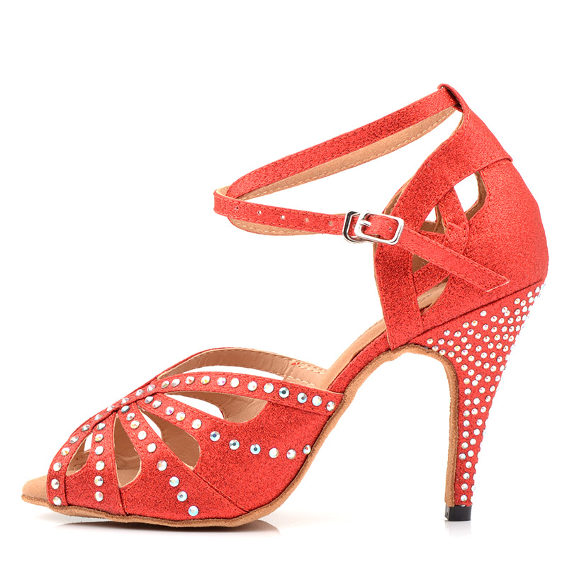 Ladies Latin Dance Shoes Women's Salsa Tango Ballroom High Heel Sandals